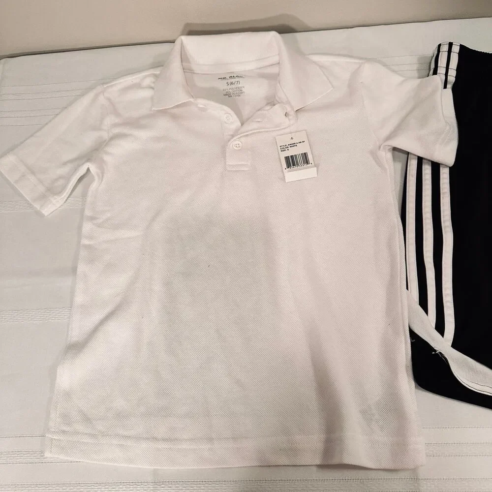 Adidas Shorts And Broadcloth Polo Shirt
